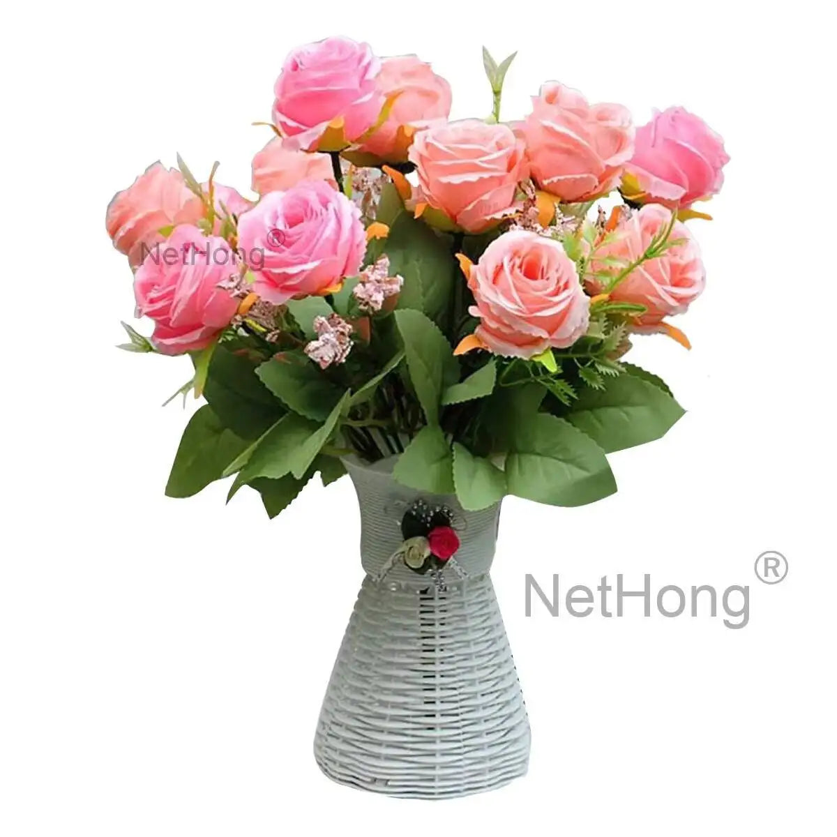 Artificial Flowers Fake Plants Plastic UV Resistant Home In/Outdoor Garden Decor