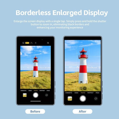 Phone Selfie Monitor Screen Wireless Magnetic Mount Vlog Phone Rear Camera Selfie WiFi Bluetooth Connection for Selfie Live