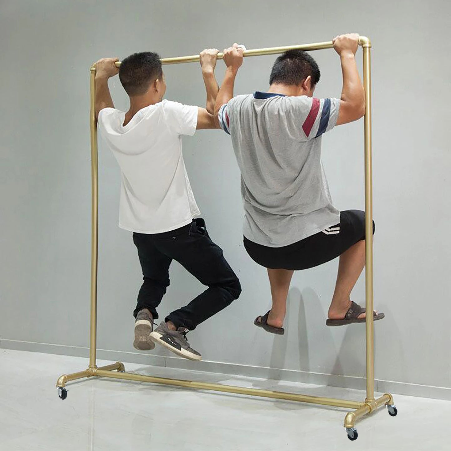 Movable Clothes Rack Universal Wheels Coat Rack Floor Clothes Hanger Bedroom Garment Rack Metal Clothing Rack Wardrobe Furniture