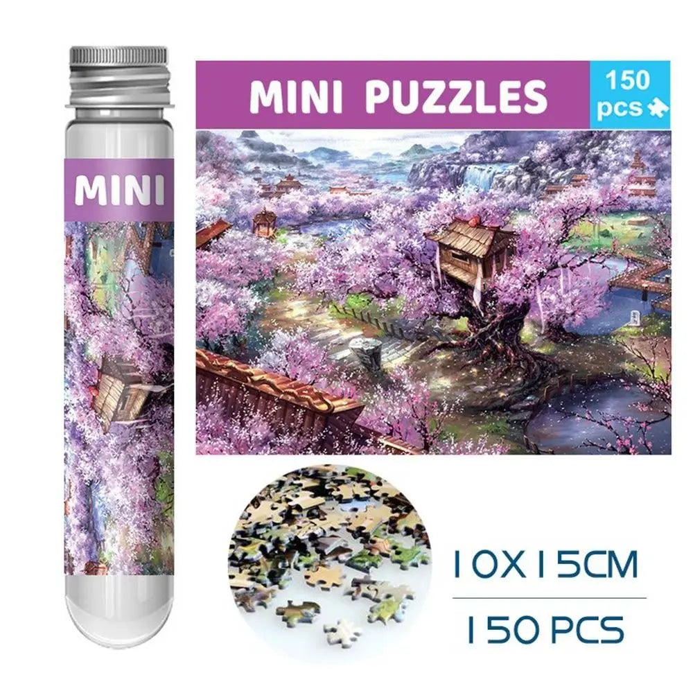 150PCS/Set Oil Painting Jigsaw Puzzles Mini Test Tube Oil Painting Jigsaw Gifts Family Educational Toys Adult Children