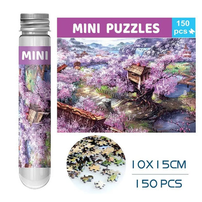 150PCS/Set Oil Painting Jigsaw Puzzles Mini Test Tube Oil Painting Jigsaw Gifts Family Educational Toys Adult Children