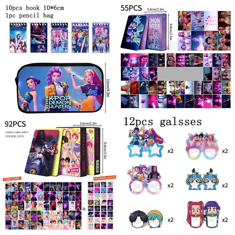 Kpop Demon Coil Notebook Anime Huntrix Book Notebook Decorative Party Gift for Guest Birthday Party Supplies Kpop Warrior