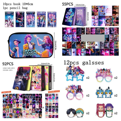 Kpop Demon Coil Notebook Anime Huntrix Book Notebook Decorative Party Gift for Guest Birthday Party Supplies Kpop Warrior