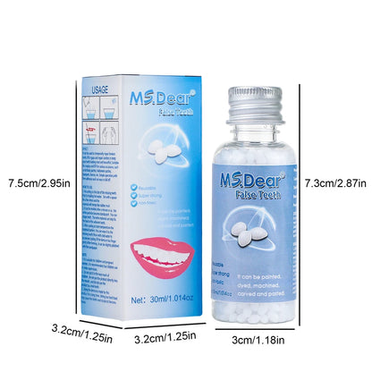 30ml Moldable False Teeth Dentures Adhesives Making Veneers Plastic Rubber Temporary Teeth Gaps Broken Repair Dental Beauty Tool