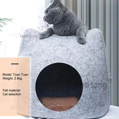 Pet Bed Stool Kitten Dog Puppy Hideaway Cat Sleeping Cave Nest House