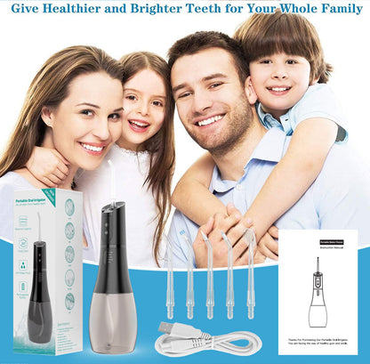 Mouth Washing MachineFloss,Oral Irrigator Portable Water Flosser Rechargeable 5 Modes 400ML Dental Water Jet for Cleaning Teeth