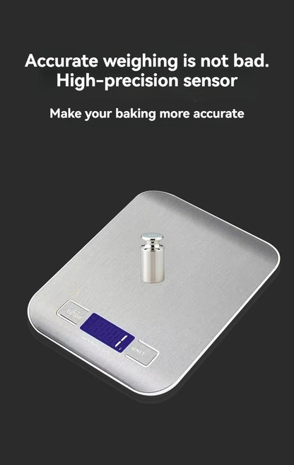 Electronic Digital Kitchen Scale  LED Display 10kg 5kg/1g Stainless Steel Panel Scales Home Jewelry Food Snacks Weighing Tools