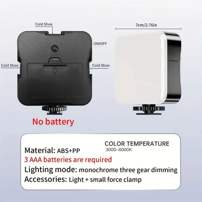 Mini Fill Light Rechargeable Mobile Phone Computer Camera Selfie LightPhotography 180 Degree Rotation Clip-on LED Light