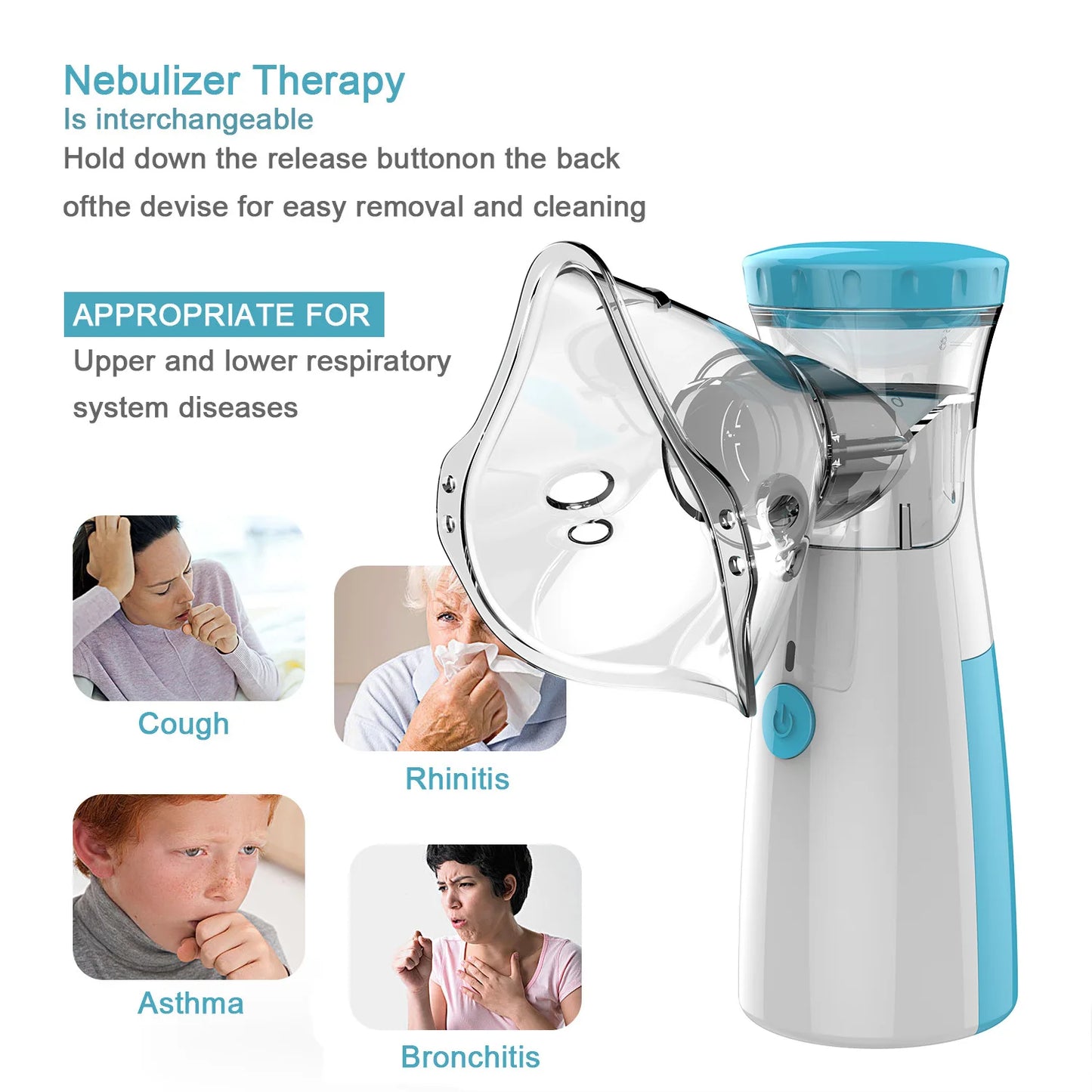 Medical Silent Mesh Nebulizer Handheld Asthma Inhaler Atomizer Children Health Care Mini Portable Nebulizer Humidifier