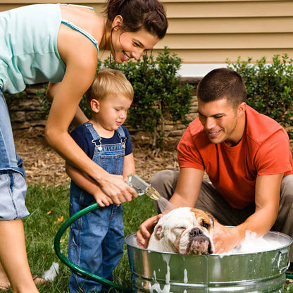 Metal Hose Water Spray Gun High Pressure Nozzle Car Garden Lawn Wash Pipe