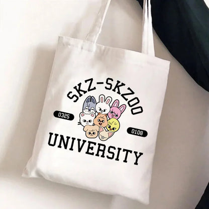 Stray Kids Skzoo Peripheral printed canvas Bag Student Casual women's hand bag shoulder bag