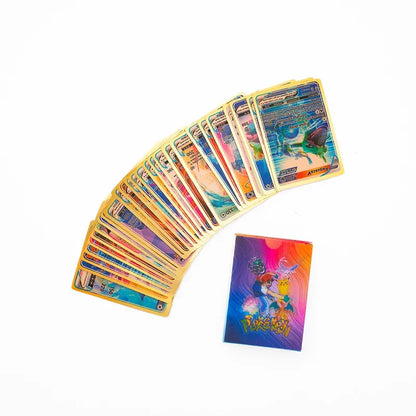 27pcs/50pcs Pokemon 3D Conversion Card English Version Vmax Charizard Pikachu Pikachu Rare Collection Trainer Colorful Card Box