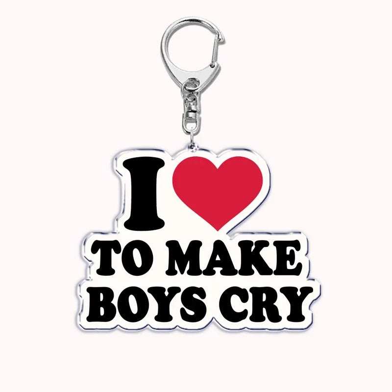 Custom I Love You My Fictional Boyfriend Awesome Girlfriend Keychain Emo Boys Hot Wife Mom Dad Key Ring Keychains Bf Gf Gifts