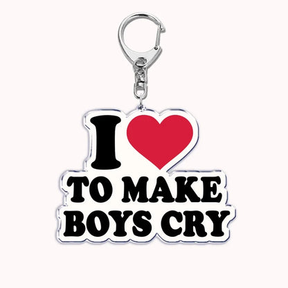 Custom I Love You My Fictional Boyfriend Awesome Girlfriend Keychain Emo Boys Hot Wife Mom Dad Key Ring Keychains Bf Gf Gifts