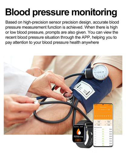 2025New NFC Smat Watch Women 1.85-inch Blood Pressure Heart Rate Bluetooth Call Female Health Smarwatches Ladies For Android IOS