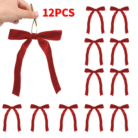 18*13CMChristmas Ribbon Bows Set Christmas Tree Decorations Gift Wrapping Bows