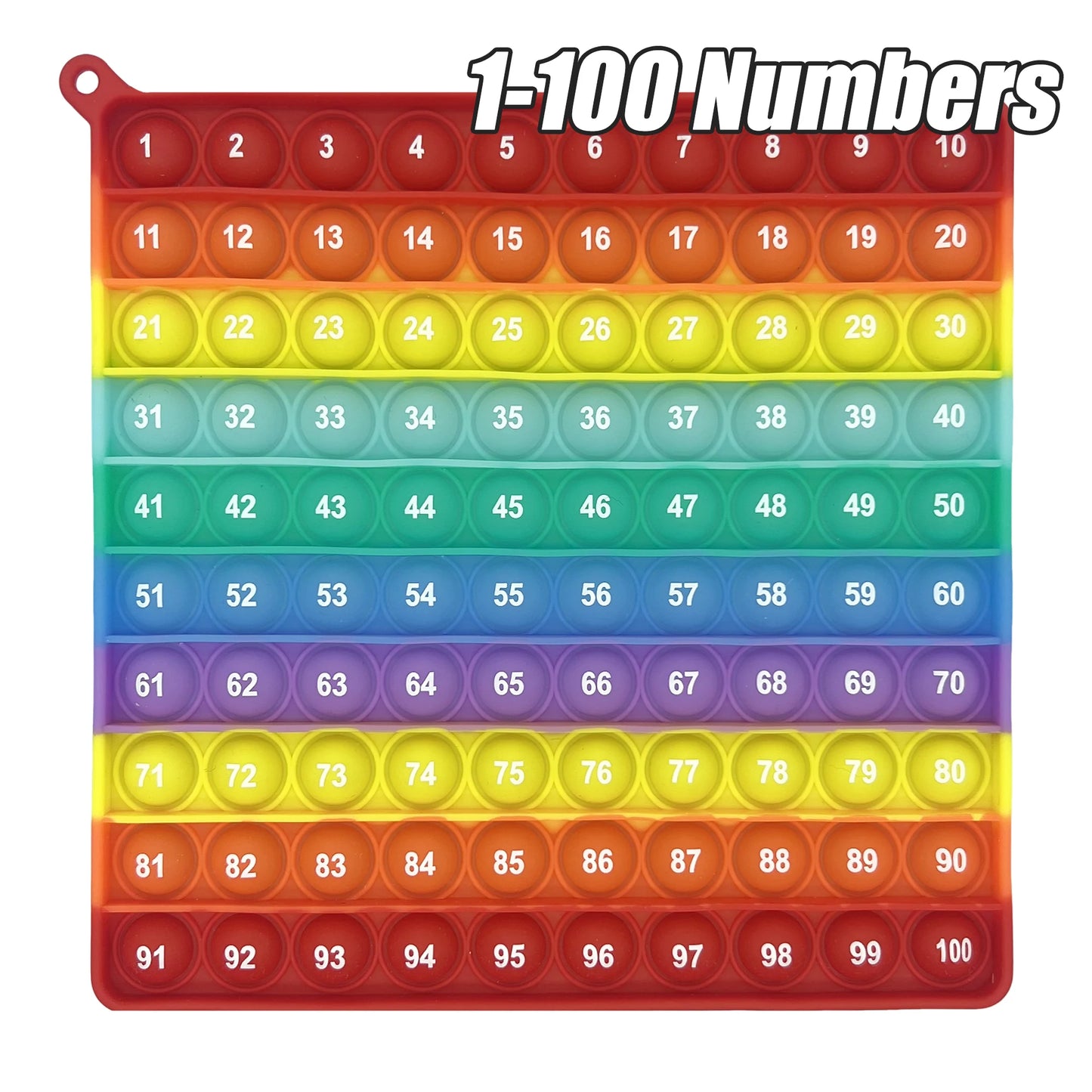 Interactive Math Learning Toy ，Silicone Number Counting Board 1-100, Sensory Fidget Game for Kids，Educational Classroom