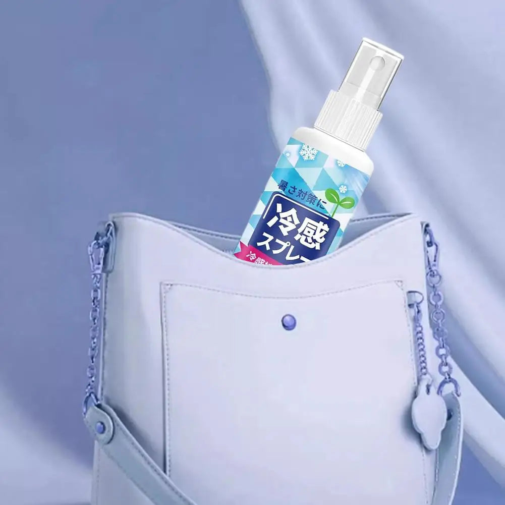 100ml Summer Cooling Spray Portable Ice Feeling Clothing Training Relief Long-lasting Hydrating Cool Spray For Face& Body Bottle