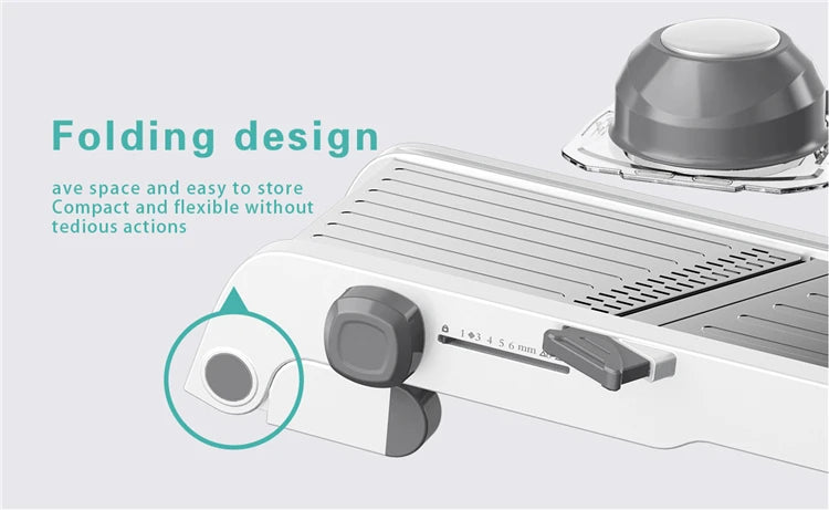 LMETJMA Ultra Sharp Mandoline Slicer Upgraded Vegetable Slicer Kitchen Adjustable Thickness Food Cutter Slicer Dicer KC0450