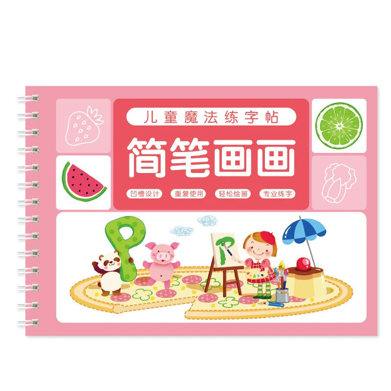 Magic French Copy Book Groove Practice Copybook Children Notebook Learning Numbers French Letter Calligraphy Write Exercise Book