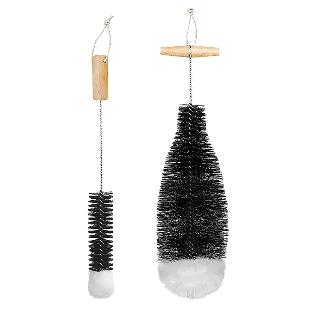 Soda Stream Bottle Brush With Beechwood Handle Glassware Jars Cleaner Kitchen Cleaning Tool Drink Wineglass Cup Cleaning Brush