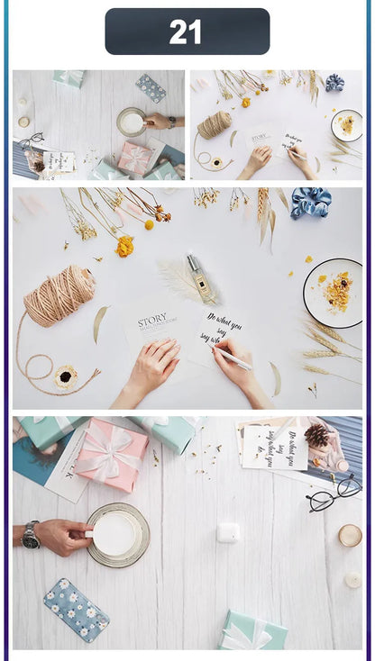3D Double Sided Photography Backdrops 57*87cm Photos Background Props Product Food Photo Decoration Accessories Wallpaper