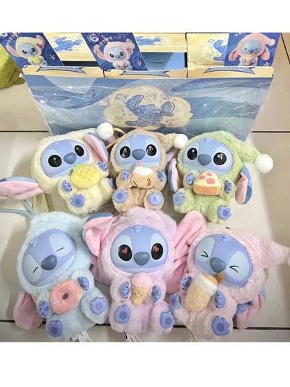 NEW Stitch Eat Something Before Sleep Series Blind Box Plush Dolls Pendant Cute Doll Ornament Mystery Box Surprise Toys Gifts