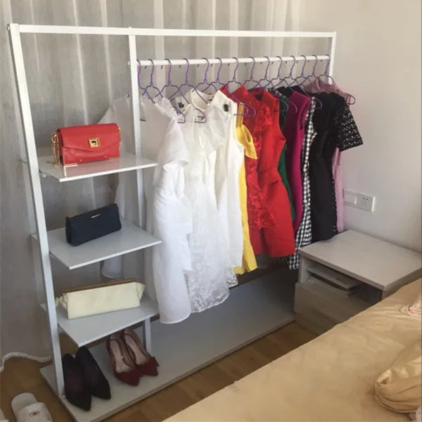 Lightweight Indoor Clothes Hanger Modern Movable Rail Storage Clothes Hanger Drying Space Saving Kledinghangers Home Furniture