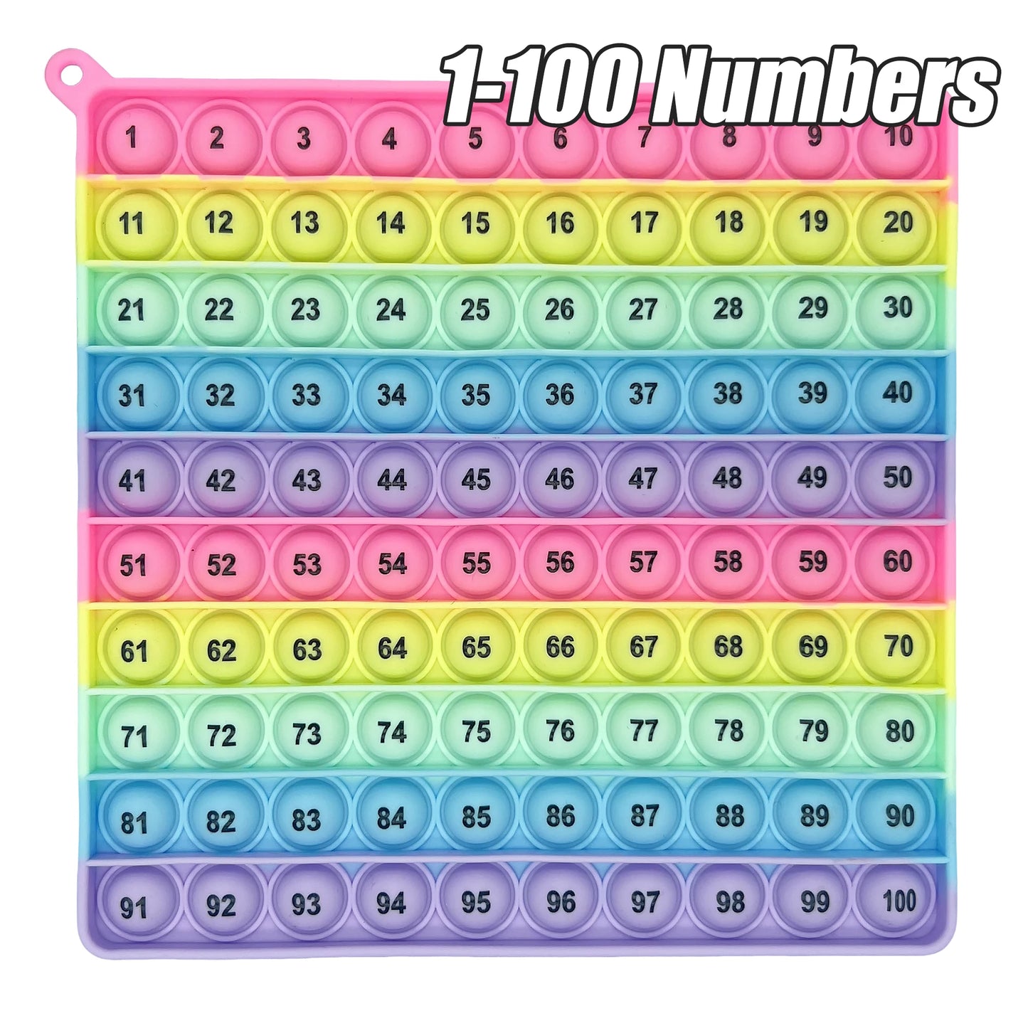 Interactive Math Learning Toy ，Silicone Number Counting Board 1-100, Sensory Fidget Game for Kids，Educational Classroom