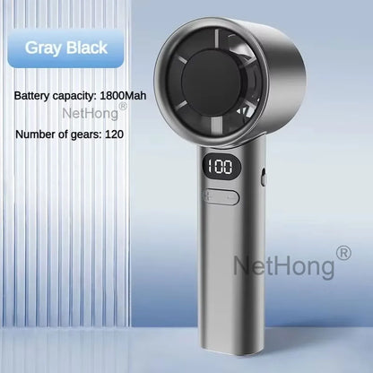 Mini Portable High Speed Fan USB Rechargeable 1800mAh Wireless Handheld Outdoor~