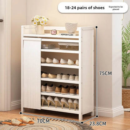 Free installation shoe rack indoor simple folding household multi-layer dustproof rental room shoe storage artifact