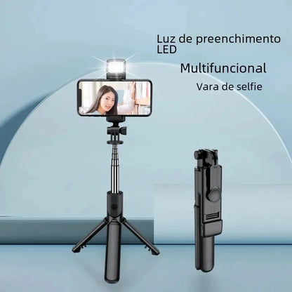 MEUYAG Wireless Selfie stick Tripod With Fill Light Bluetooth Shutter Remote Control Portable Foldable Monopod For Smart Phone