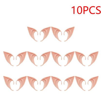 1-20pair Mysterious Angel Elf Ears Artificial Latex Ears for Halloween Decor Fairy Cosplay Costume Masquerade Accessories
