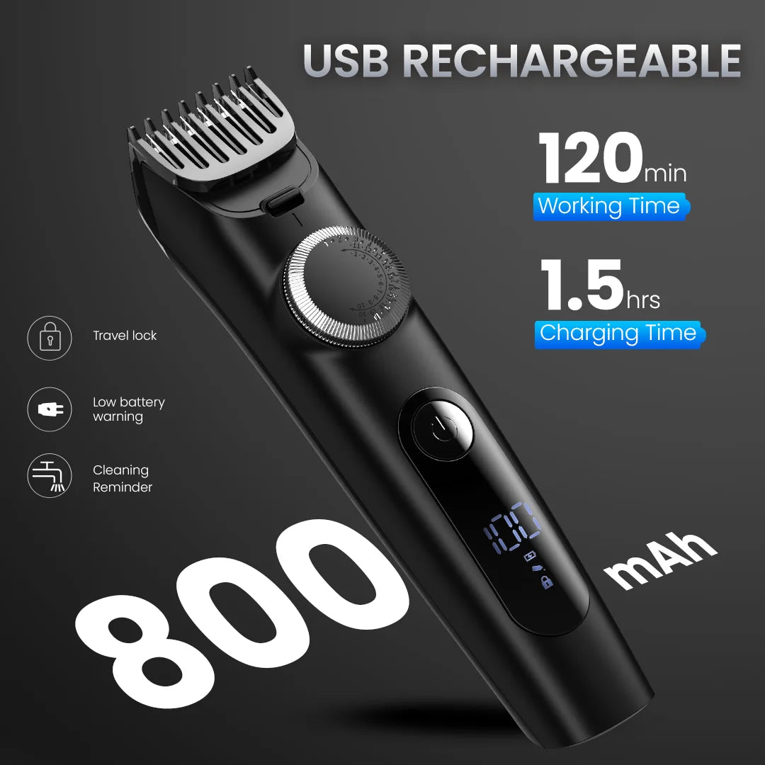 Sejoy Electric Hair Clipper,Rechargeable Hair Trimmer,IPX7 Waterproof,Adjustable Speed Barber Clippers For Men Professional