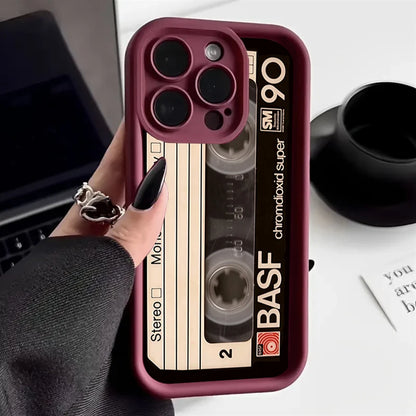 Lucky Tape Pattern Silicone Soft Phone Case For iPhone 17 16 15 14 13 12 11 Pro Max X XS XR 7 8 Plus 16E Shockproof Back Cover