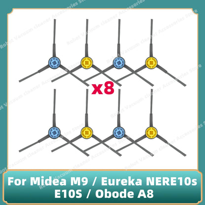 Compatible For Midea M9 / Eureka E20 Plus / Eureka NERE10s E10S / Obode A8 / VCR S10 Plus Main Side Brush Filter Mop Cloth Parts