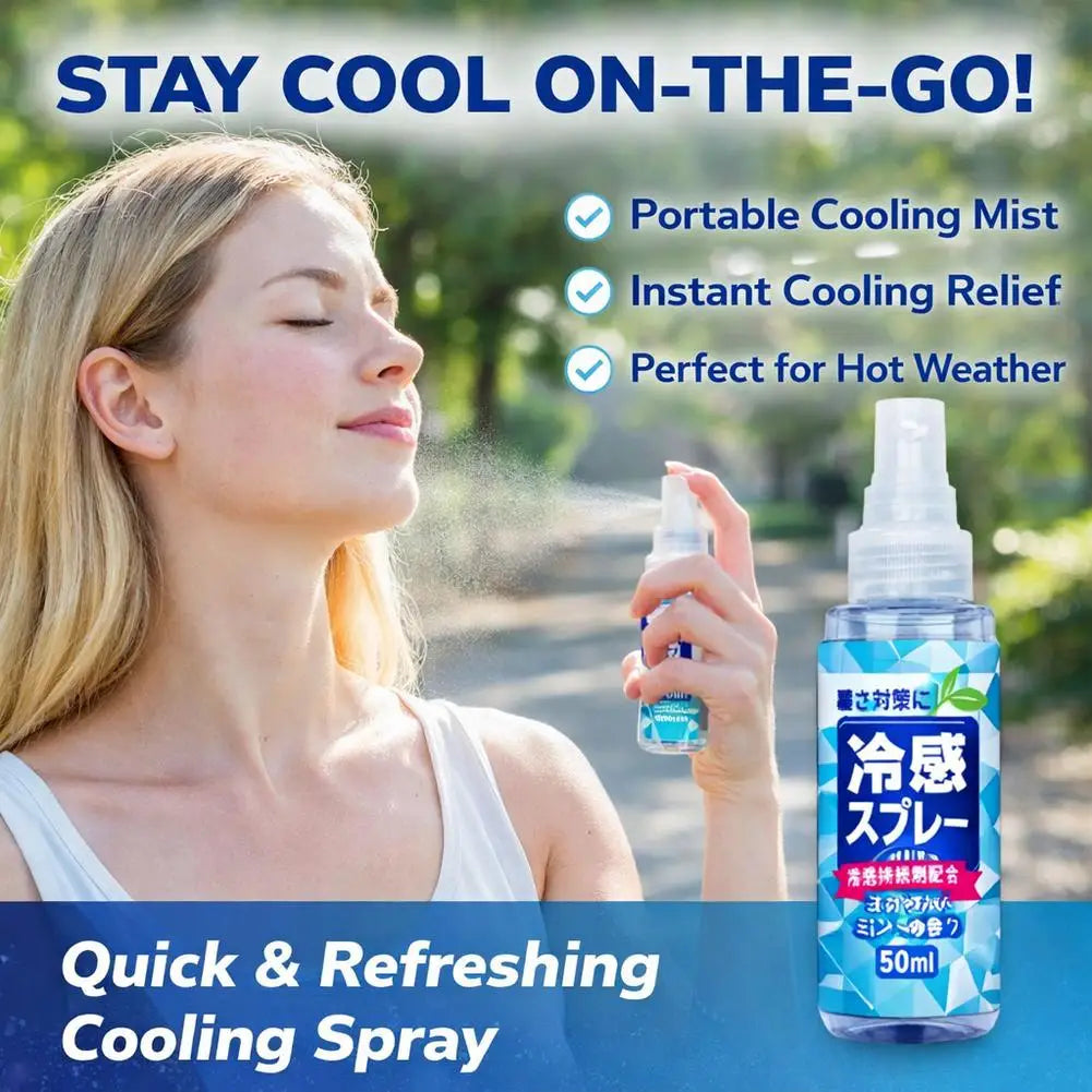 Summer 1/2/3Pcs Cooling Spray Outdoor Sun Protection Cooling Spray Cooling Spray Students Anti-Heat Cooling Solution