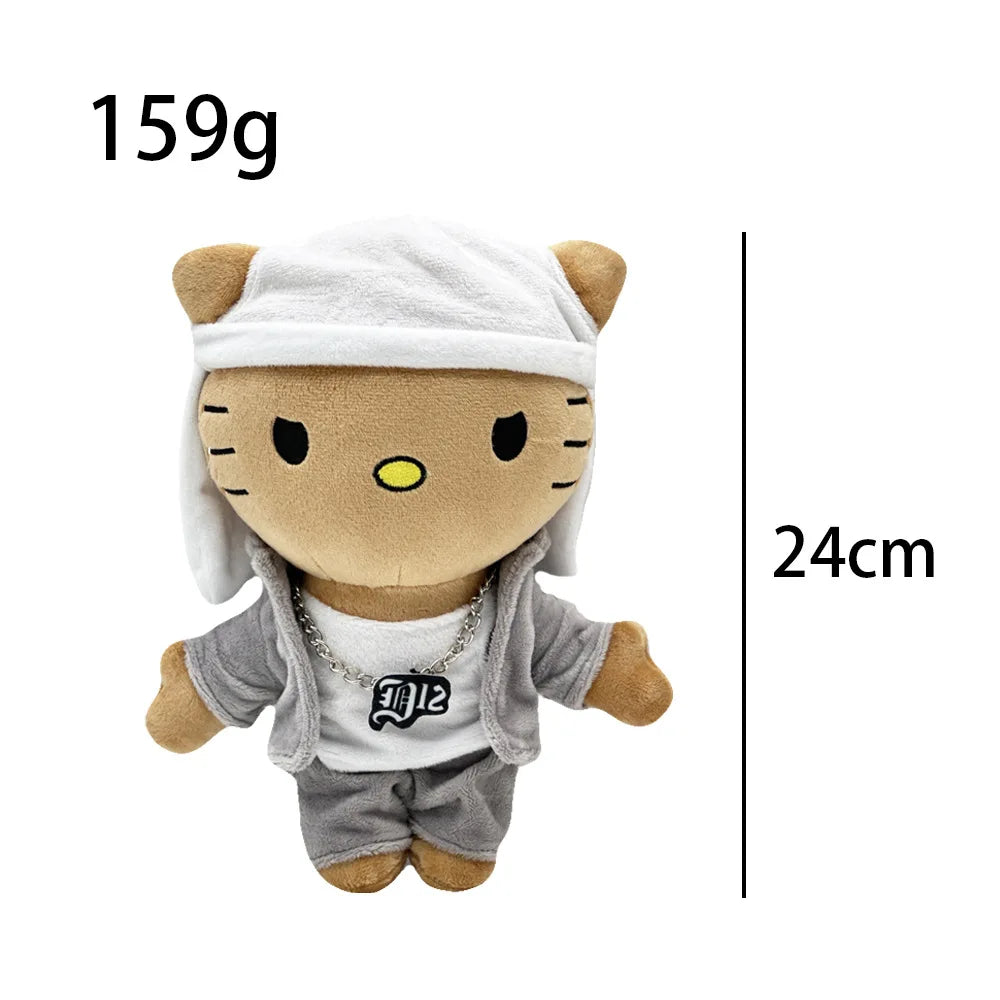 New Hello Kitty Ken Carson Rapper Trippie Taylors Plush Toy Doll with Clothes Stuffed Soft Plush Toys Fans Collect Gifts