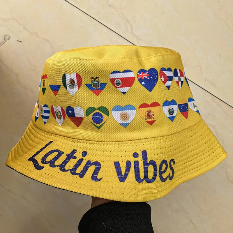 2026 Countries National Flag Bucket Hat Men Women Football Fan Party Football Cup Reversible Sun Hat Soccer Fans Fisherman Hat