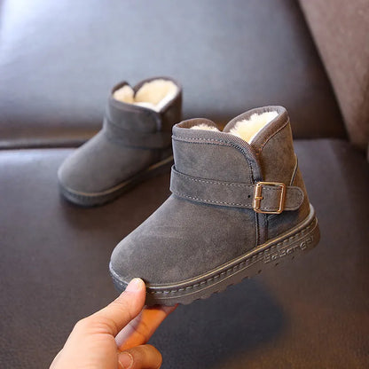 Kids Winter Slippers - Luxury Fur Lined Non-Slip Indoor Boots for Boys & Girls