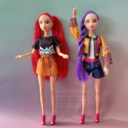 2025 NEW Kpop Demon Hunters Action Figure Vinyl Doll Toy Kawaii Huntrix Anime Figures Rumi Mira Zoey For Children Christmas Gift