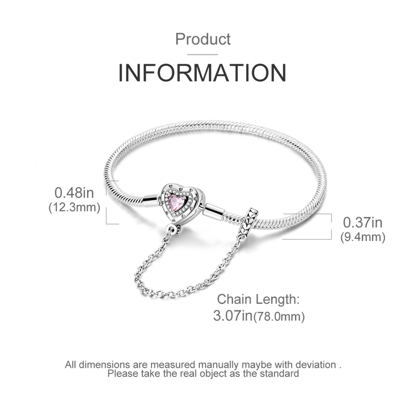 925 Sterling Silver Charm Bracelet - Leaf, Clover, Butterfly & Heart Design | 17-20cm Adjustable