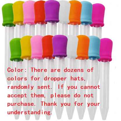 5PCS 5ml Small Silicone Plastic Pipette Dropper Feeding Medicine Liquid Eye Ear Pipette Dropper Lab Experiment Toys Gift