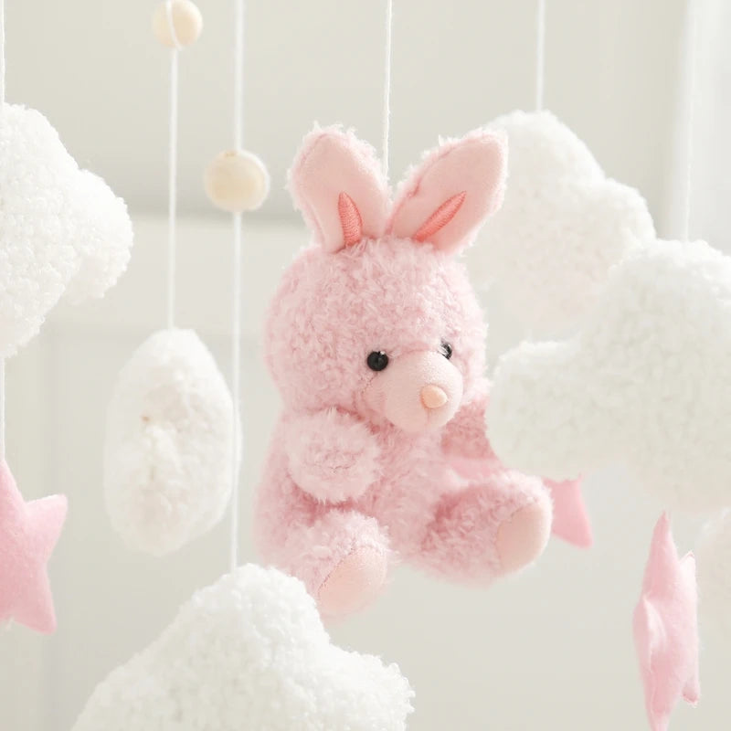 Baby Crib Mobile Bed Bell Toys Musical Rattle Educational Toys Bed Bell Newborn Mobile Bed Bell Bracket Baby Hanging Toys Holder