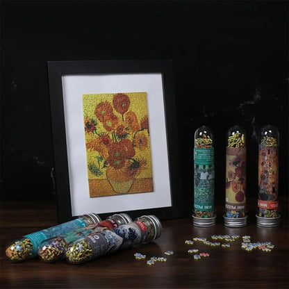 150PCS/Set Oil Painting Jigsaw Puzzles Mini Test Tube Oil Painting Jigsaw Gifts Family Educational Toys Adult Children