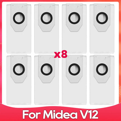 Compatible For ( Midea V12 / Eureka J12 Ultra ) Roller Side Brush Hepa Filter Mop Cloth Dust Bag Robot Vacuums Accessory Part