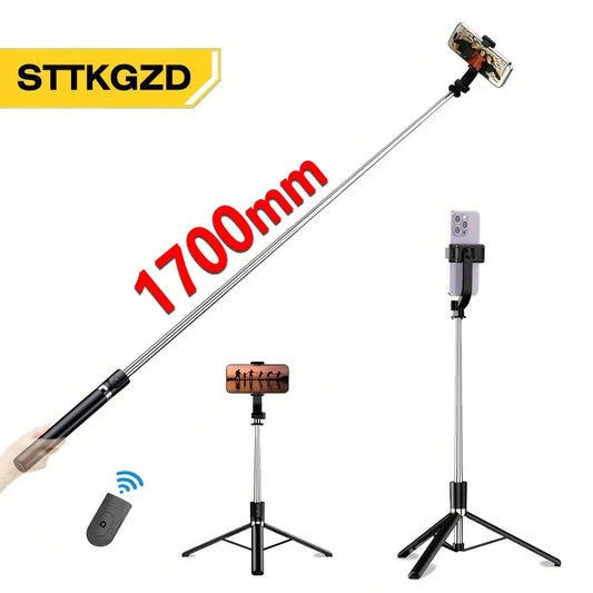 Selfie Stick 1700mm Ultra Long Stretch Portable Phone Holder Bluetooth Remote With Fill light Tripod Stand For Live Broadcas
