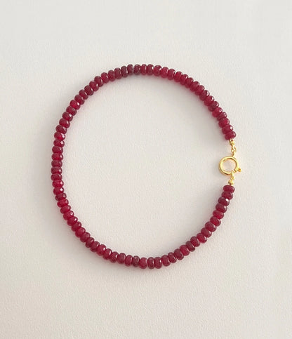 Colored Semi-precious Stone Fashion Necklace 5*8 Cut Natural Stone Beaded Necklace For women, Luxury Handmade  Jewelry