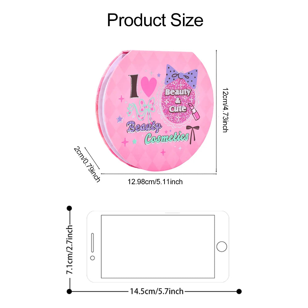 Princess Make Up Box Play House Toy Girls, Eye Shadow Makeup Cosmetics Handbag, Birthday Christmas Gift for Kids Party Cosplay