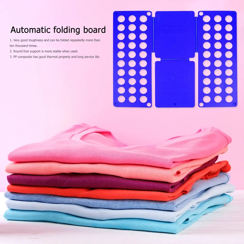 Plastic Clothes Folding Board Easy and Fast Kids Laundry Folder Shirt Folding Board Home Storage Tool for Kid Children Adults